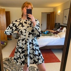 Who What Wear blue and black dress